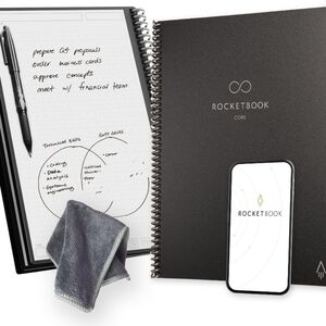 Rocketbook Core Smart Spiral Notebook, Dot-Grid and Lined Pages